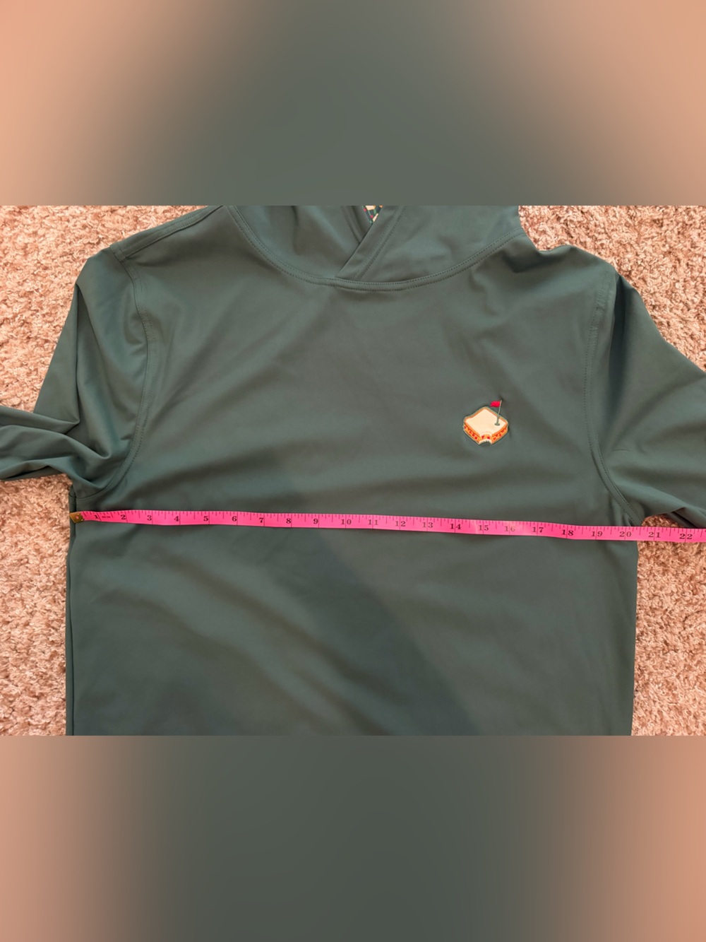 Pins & Aces Limited Edition Green Golf Hoodie Size Small Augusta Pimento Masters - Picture 5 of 8